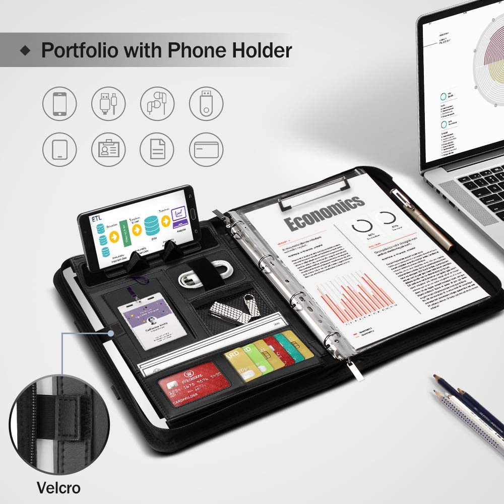 Business-Multifunctional-Magnetic-Handle-with-Phone-Holder-PU-Leather-Mobile-Phone-Tablet-Office-Sto-1821799-1
