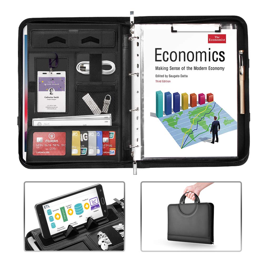 Business-Multifunctional-Magnetic-Handle-with-Phone-Holder-PU-Leather-Mobile-Phone-Tablet-Office-Sto-1821799-2
