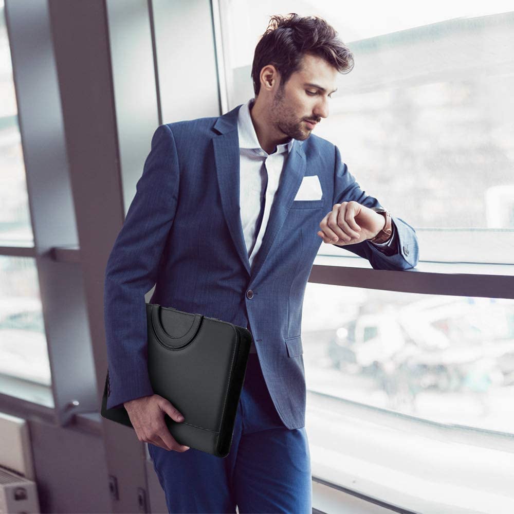 Business-Multifunctional-Magnetic-Handle-with-Phone-Holder-PU-Leather-Mobile-Phone-Tablet-Office-Sto-1821799-8