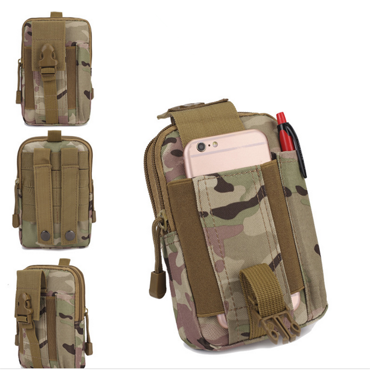 CHARMINER-Large-Capacity-Mobile-Phone-Storage-Bag-Belt-Canvas-Waist-Packs-1890891-2