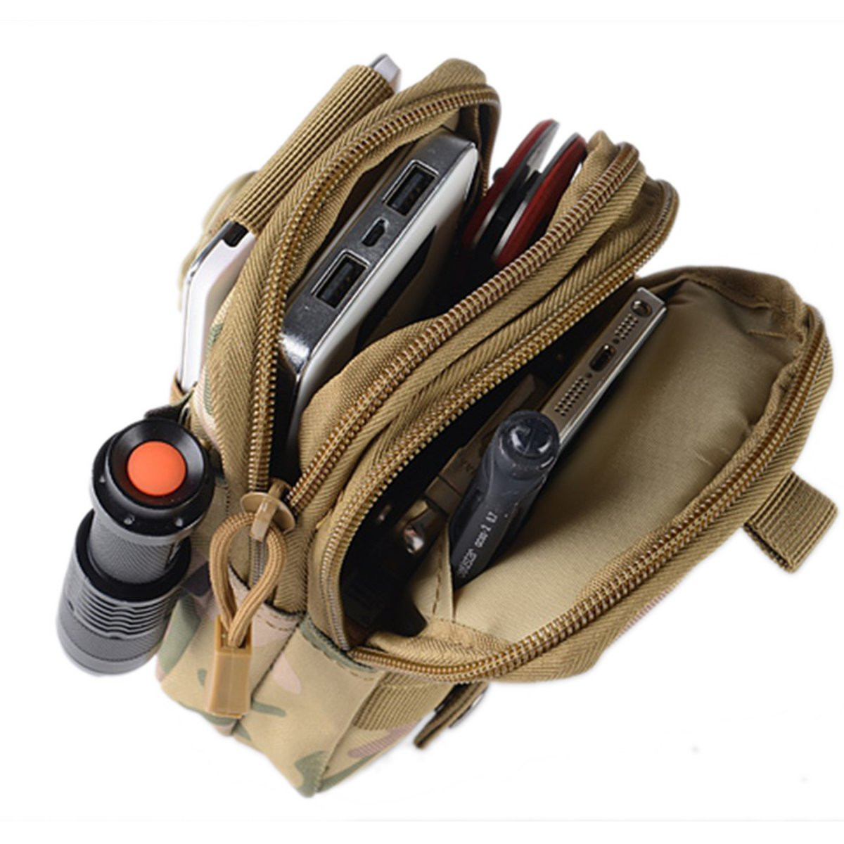 CHARMINER-Large-Capacity-Mobile-Phone-Storage-Bag-Belt-Canvas-Waist-Packs-1890891-4