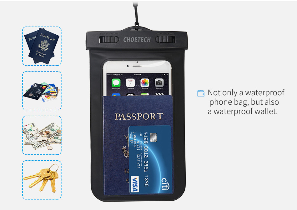 CHOETECH-Swimming-Diving-PVC-Touch-Screen-Clear-IPX8-Waterproof-Phone-Bag-Phone-Pouch-with-Strap-for-1679568-10