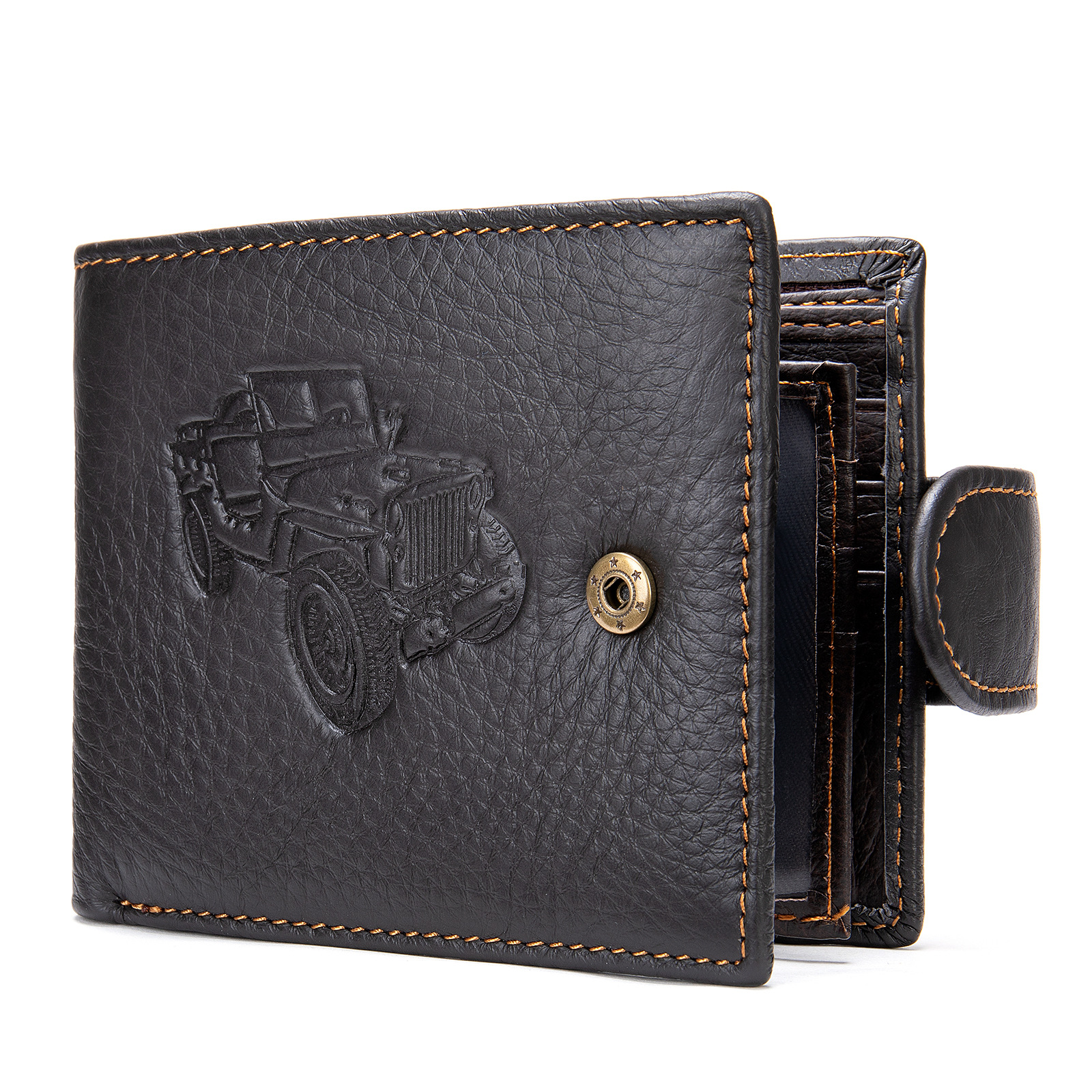 Casual-Business-Flip-with-Multi-Card-Slot-Pockets-Men-Foldable-Short-Wallet-Handbag-1829980-2