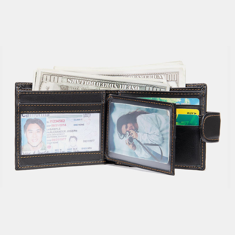 Casual-Business-Flip-with-Multi-Card-Slot-Pockets-Men-Foldable-Short-Wallet-Handbag-1829980-5