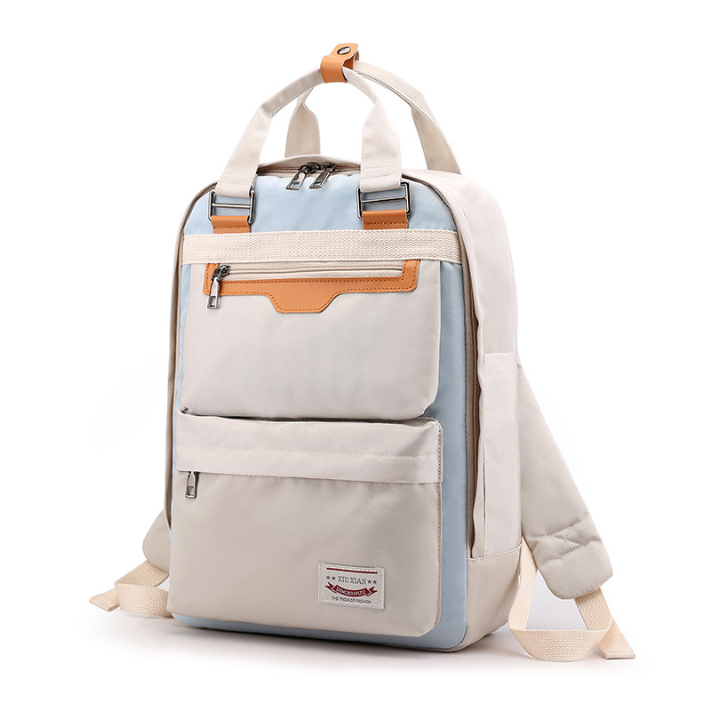 Casual-Large-Capacity-Waterproof-Nylon-Women-Backpack-Macbook-Tablet-Storage-Teenage-Girls-School-Ba-1800850-2