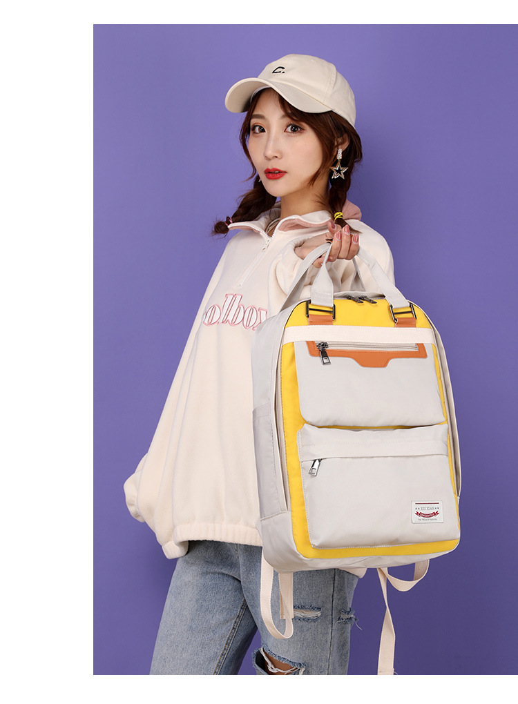 Casual-Large-Capacity-Waterproof-Nylon-Women-Backpack-Macbook-Tablet-Storage-Teenage-Girls-School-Ba-1800850-14