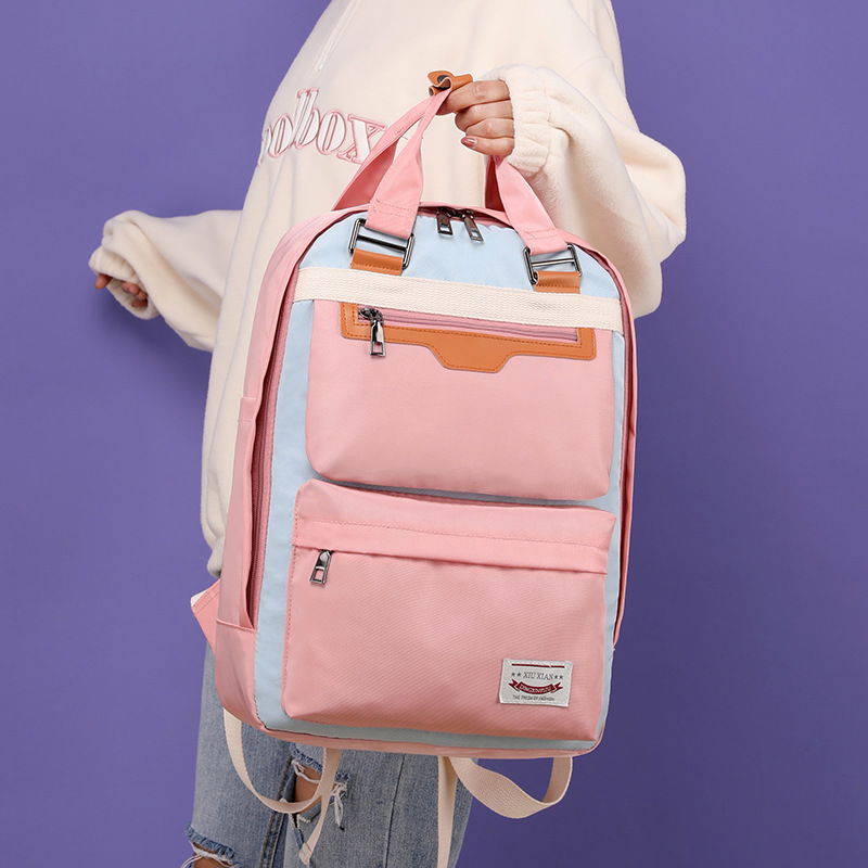 Casual-Large-Capacity-Waterproof-Nylon-Women-Backpack-Macbook-Tablet-Storage-Teenage-Girls-School-Ba-1800850-16