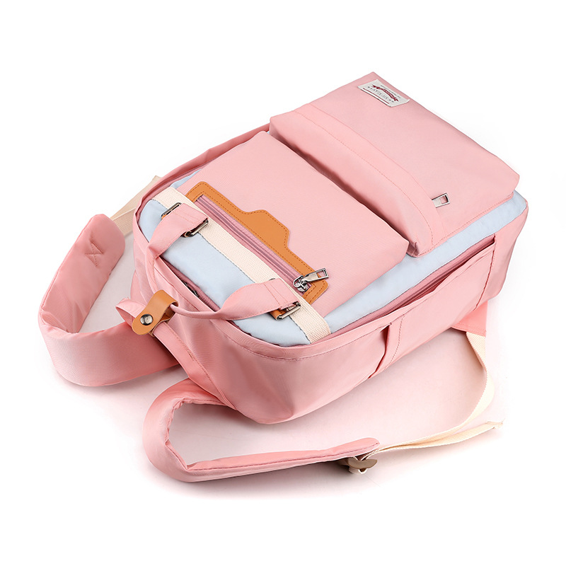 Casual-Large-Capacity-Waterproof-Nylon-Women-Backpack-Macbook-Tablet-Storage-Teenage-Girls-School-Ba-1800850-4