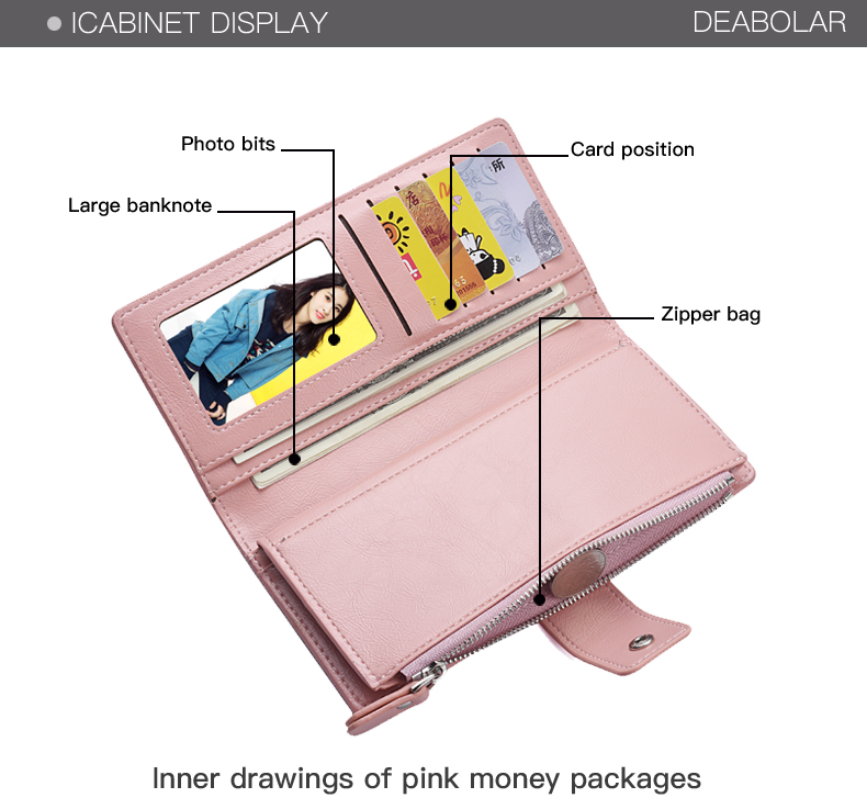 Casual-Zipper-Buckle-PU-Leather-Multi-Card-Slots-Holder-Phone-Coin-Long-Wallet-Women-Purse-Clutch-Ba-1599237-3