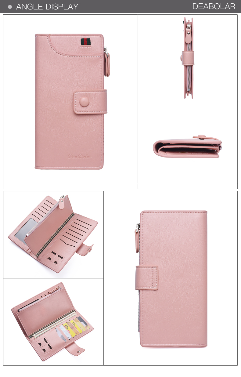 Casual-Zipper-Buckle-PU-Leather-Multi-Card-Slots-Holder-Phone-Coin-Long-Wallet-Women-Purse-Clutch-Ba-1599237-6