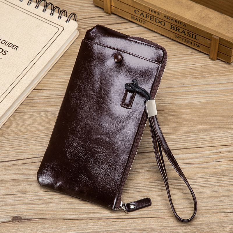 Casual-Zipper-with-Multi-Card-Slots-Soft-PU-Leather-Mobile-Phone-Bag-Men-Long-Wallet-Handbag-1817906-3