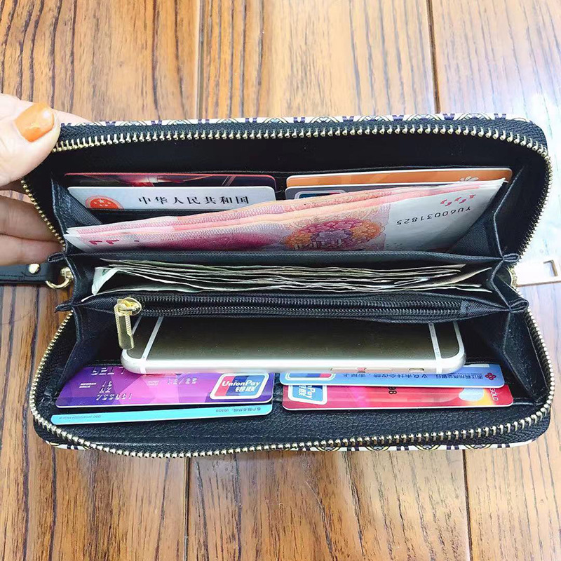 Ethnic-Print-Zipper-Large-Capacity-Mobile-Phone-Coins-Money-Storage-Wallet-Purse-1768370-3
