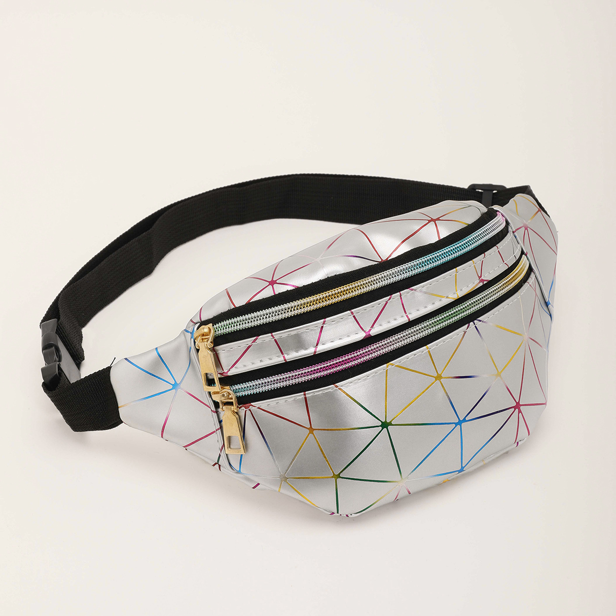 Fashion-Casual-Laser-Multi-Layer-PU-Mobile-Phone-Storage-Waist-Bag-Crossbody-Bag-Chest-Bag-1686255-7