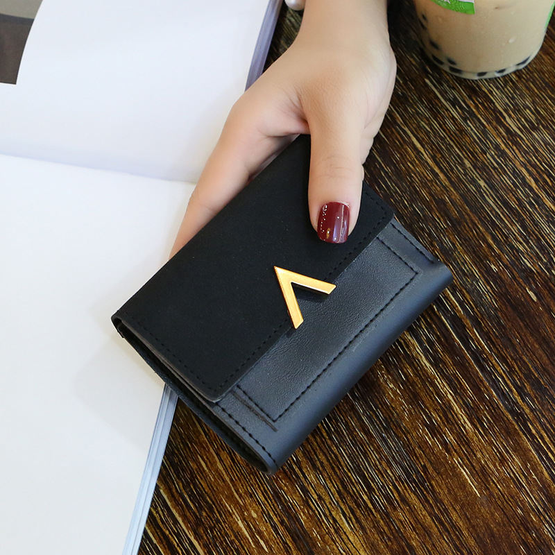 Fashion-Casual-V-Shaped-Decorative-Large-Capacity-Female-Small-Purse-Card-Holder-1493850-2