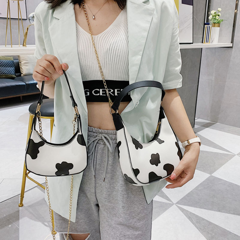 Fashion-Women-Dairy-Cow-Dot-Pattern-PU-Leather-Phone-Storage-Handbag-Crossbody-Shoulder-Bag-1723348-1