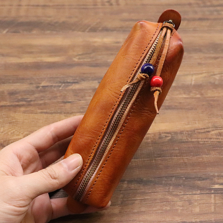 Handmade-Large-Capacity-First-Layer-Genuine-Leather-Pen-Glasses-Card-Storage-Bag-Organizer-1817910-8
