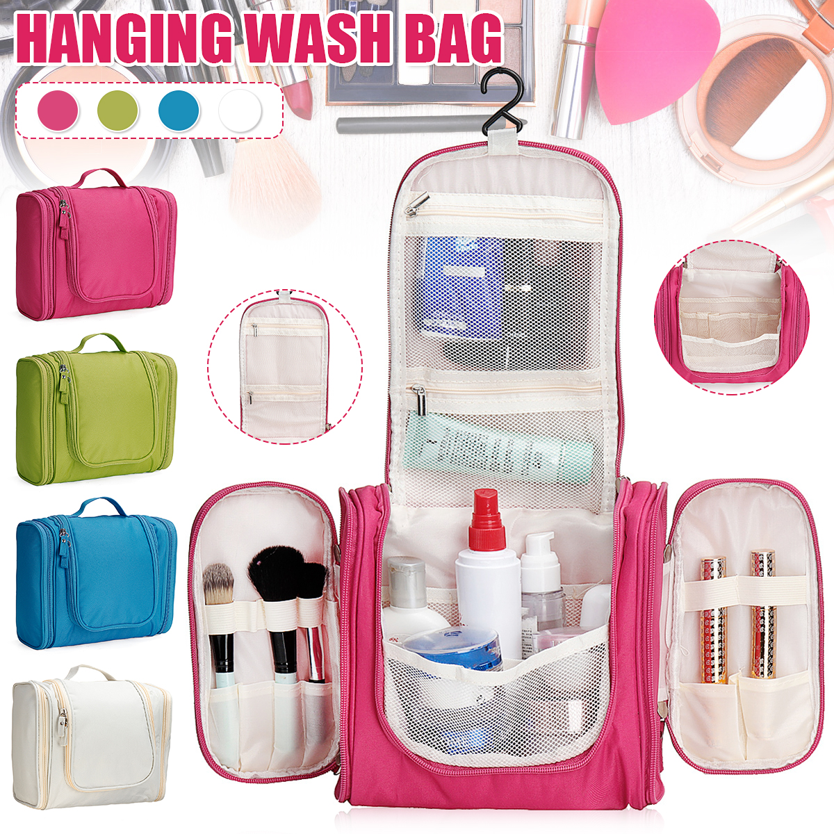 Hook-Design-Double-Sided-Zipper-Large-Capacity-Makeup-Brushing-Storage-Bag-1861450-1