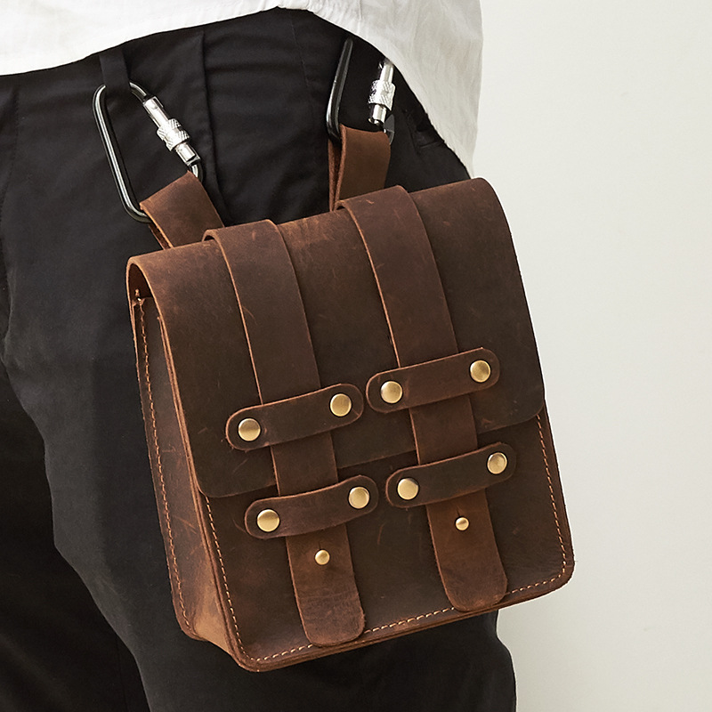 JOYIR-65-Inch-Vintage-Multi-Pocket-Geniune-Leather-Men-Mobile-Phone-Bag-Waist-Packs-1800210-6