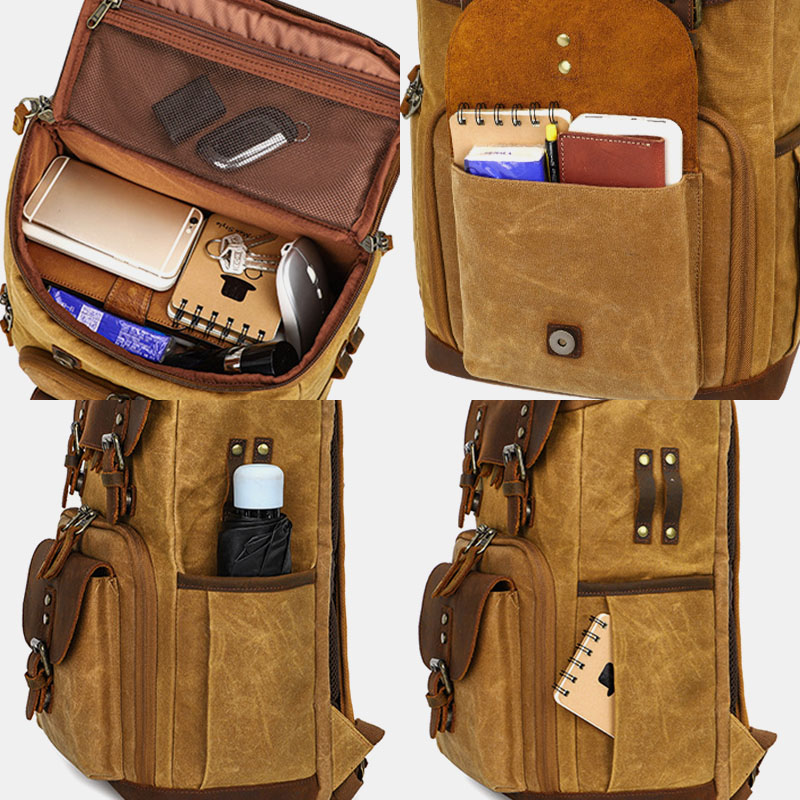 K-86-Travel-Multi-Pocket-Large-Capacity-Geniune-Leather-Macbook-Storage-Bag-Backpack-1753921-7