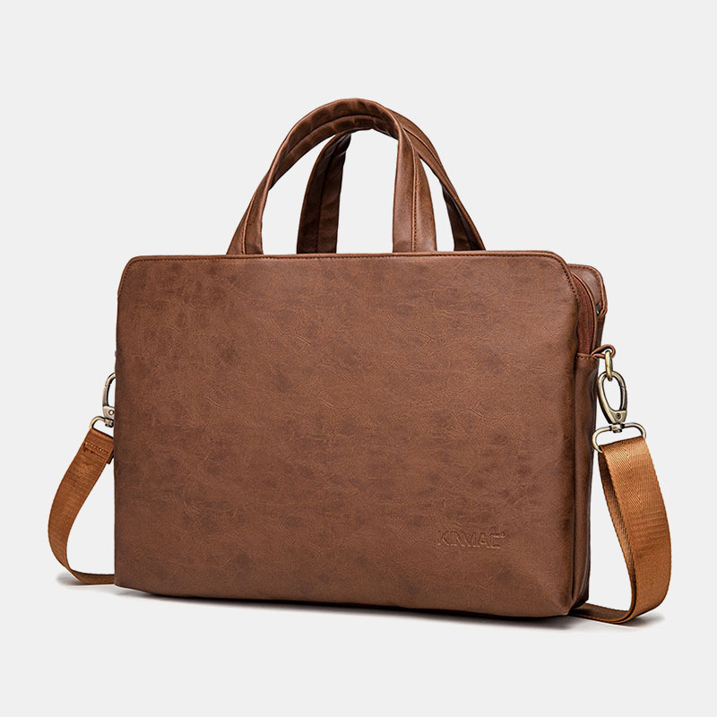 Kinmac-14-inch-Fashion-Multifunction-PU-Leather-Waterproof-Macbook-Storage-Bag-Briefcases-Crossbody--1783201-1