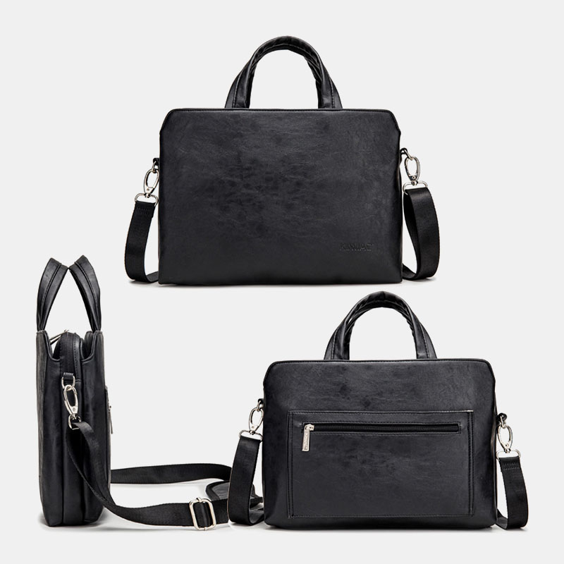 Kinmac-14-inch-Fashion-Multifunction-PU-Leather-Waterproof-Macbook-Storage-Bag-Briefcases-Crossbody--1783201-3