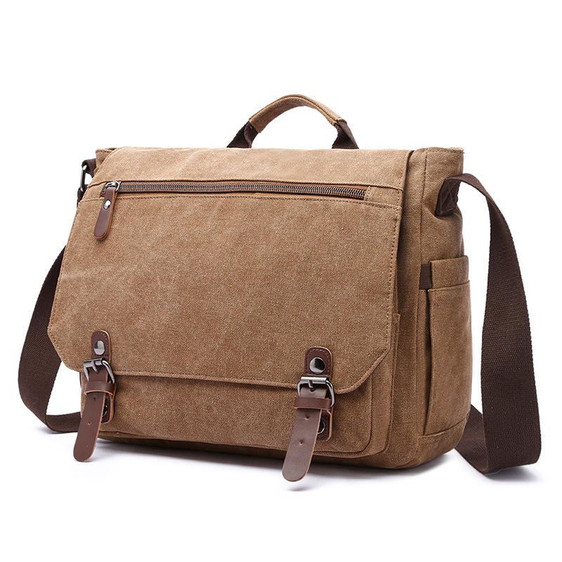 Men-Casual-Multi-Pocket-Canvas--Microfiber-Leather-Macbook-Storage-Briefcase-Shoulder-Crossbody-Bag-1605164-12
