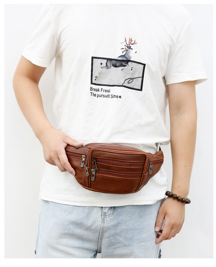 Men-Outdoor-Multi-Layers-Large-Capacity-PU-Leather-Mobile-Phone-Storage-Crossbody-Chest-Bag-Waist-Pa-1834720-9