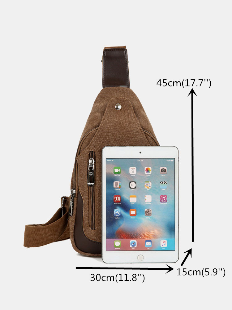 Men-Sports-Casual-Canvas-Mobile-Phone-Storage-Crossbody-Bag-Chest-Bag-1814550-3