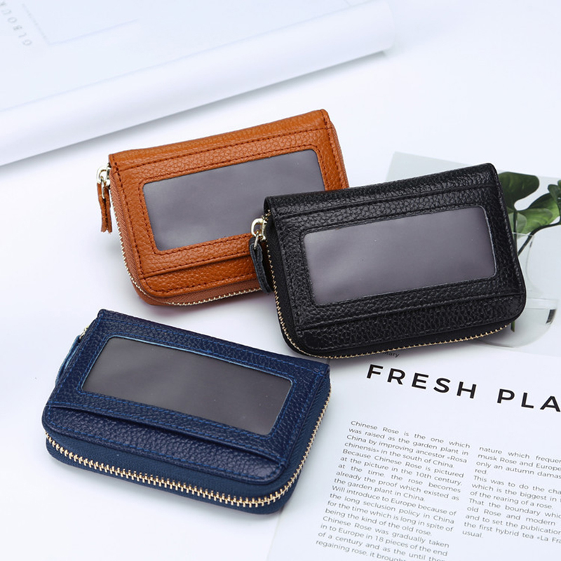 Mini-Casual-Genuine-Leather-Multi-Card-Slot-Holder-Coin-Bags-Purse-Short-Wallet-1289753-10