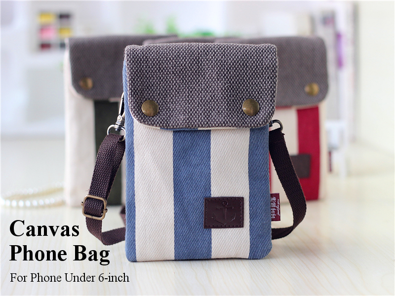 Multi-layer-Canvas-Adjustable-Belt-Messenger-Bag-Phone-Wallet-Handbag-for-Phone-Under-6-inch-1104475-1