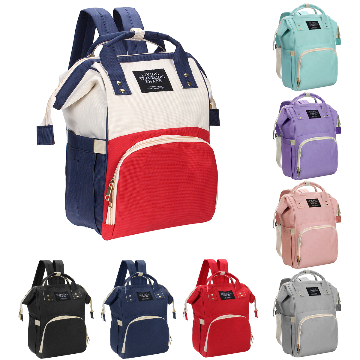 Multifunctional--Large-Capacity-Waterproof-Oxford-Cloth-Mobile-Phone-Tablet-Diaper-Storage-Bag-Backp-1854838-1