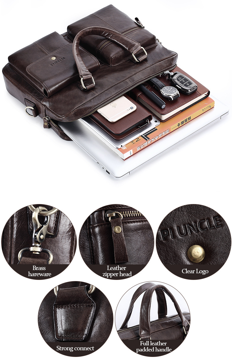 PI-UNCLE-156-inch-Multifunction-Multi-Pocket-Genuine-Leather-Macbook-Storage-Bag-Men-Briefcases-Shou-1779723-8