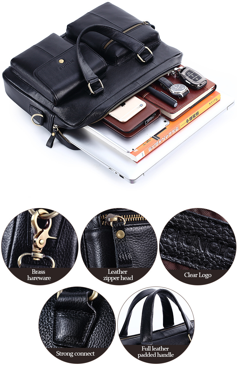 PI-UNCLE-156-inch-Multifunction-Multi-Pocket-Genuine-Leather-Macbook-Storage-Bag-Men-Briefcases-Shou-1779723-9