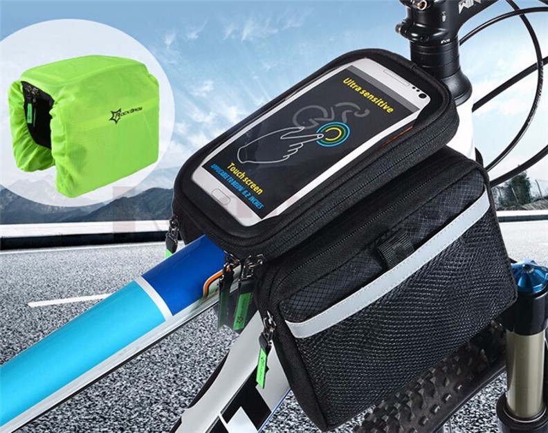 ROCKBROS-Bicycle-Rain-Cover-Touch-Screen-Waterproof-Bike-Frame-Phone-Bag-1081840-2