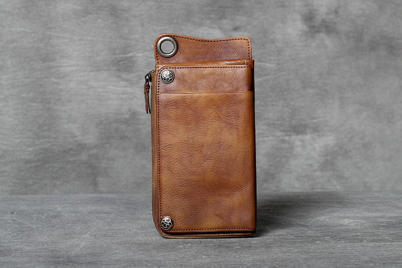 Retro-Genuine-Leather-Multi-Card-Slots-Mobile-Phone-Bag-Men-Long-Wallet-for-Phones-below-65-inch-1760524-3