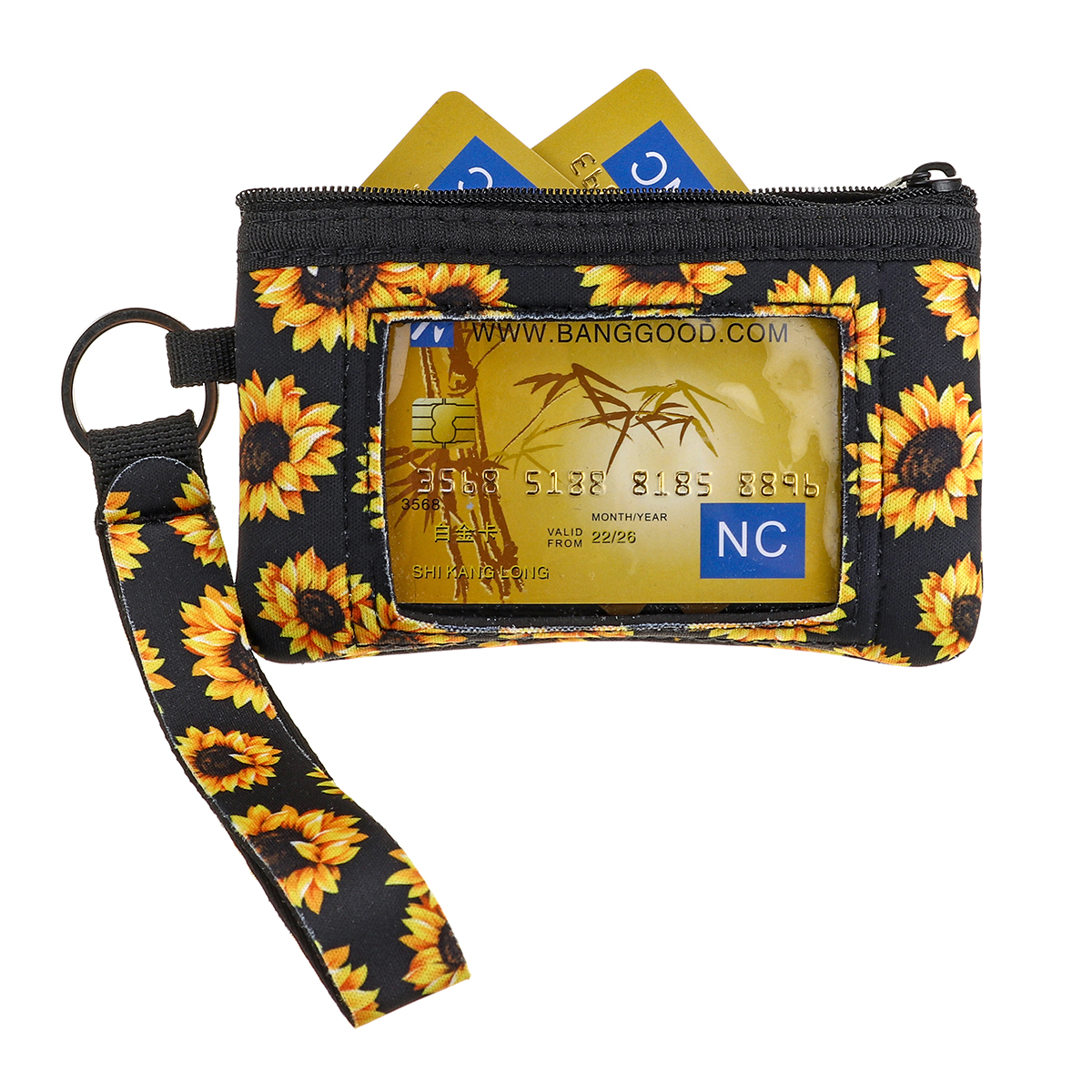 Sunflower-Pattern-Fashion-with-Zipper-PVC-Window-Female-Coin-Pouch-Small-Change-Bags-Purse-1806355-4