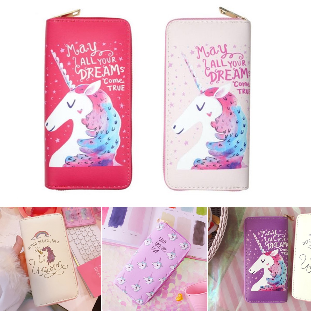 Universal-Colorful-Zipper-Bag-Unicorn-Phone-Wallet-Purse-for-Phone-Under-55-inches-1226486-1