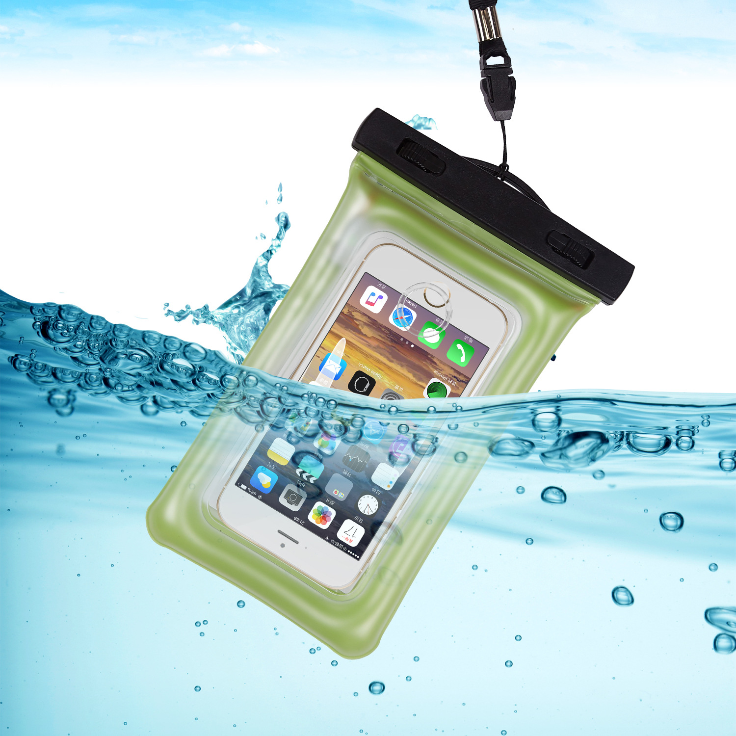 Universal-Touch-Friendly-Transparent-Inlet-Automatic-Alarm-Luminous-Dustproof-Waterproof-Mobile-Phon-1558753-5