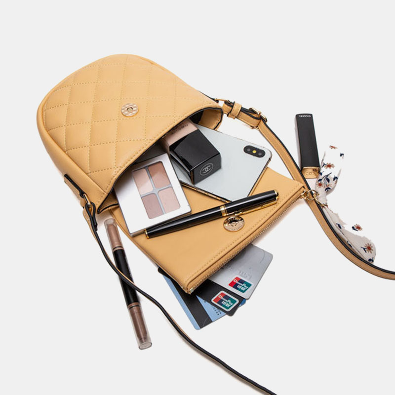 Women-Argyle-Pattern-Multi-Pocket-Mobile-Phone-Storage-PU-Leather-Crossbody-Shoulder-Bag-1800214-4