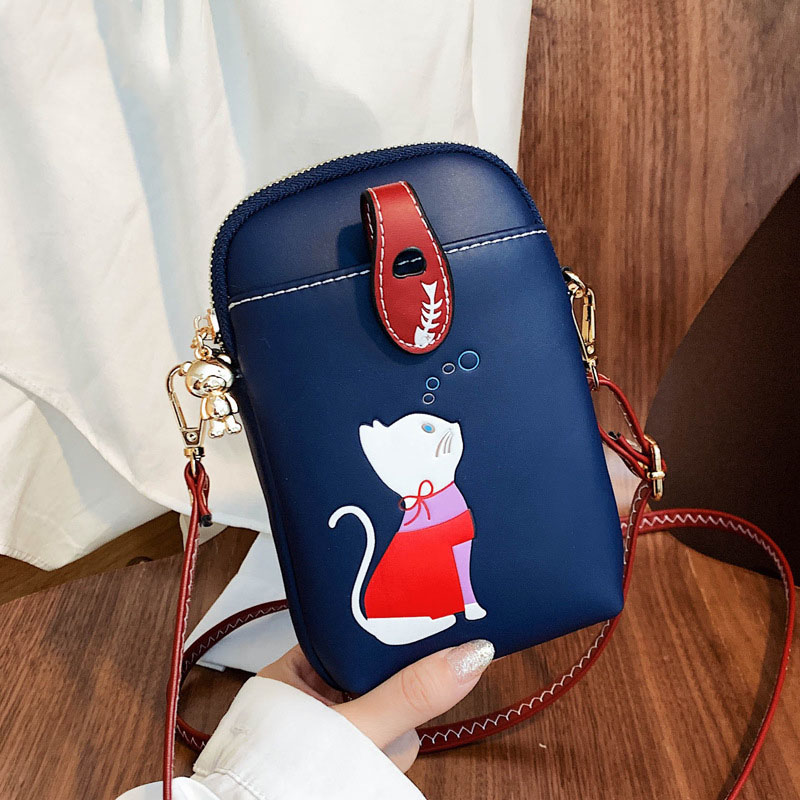 Women-Casual-Cute-Cat-Pattern-65-inch-Mobile-Phone-Storage-PU-Leather-Shoulder-Crossbody-Bag-1778288-2