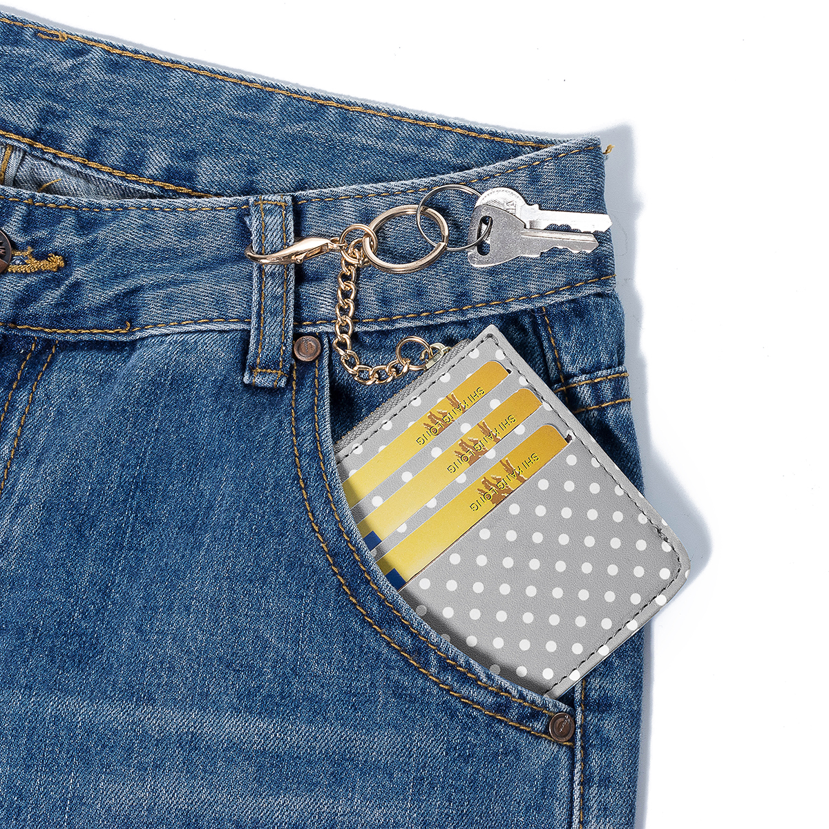 Women-Fashion-Dot-Pattern-Zipper-with-Multi-Slot-Wallet-Card-Holder-Short-Purse-1492461-8