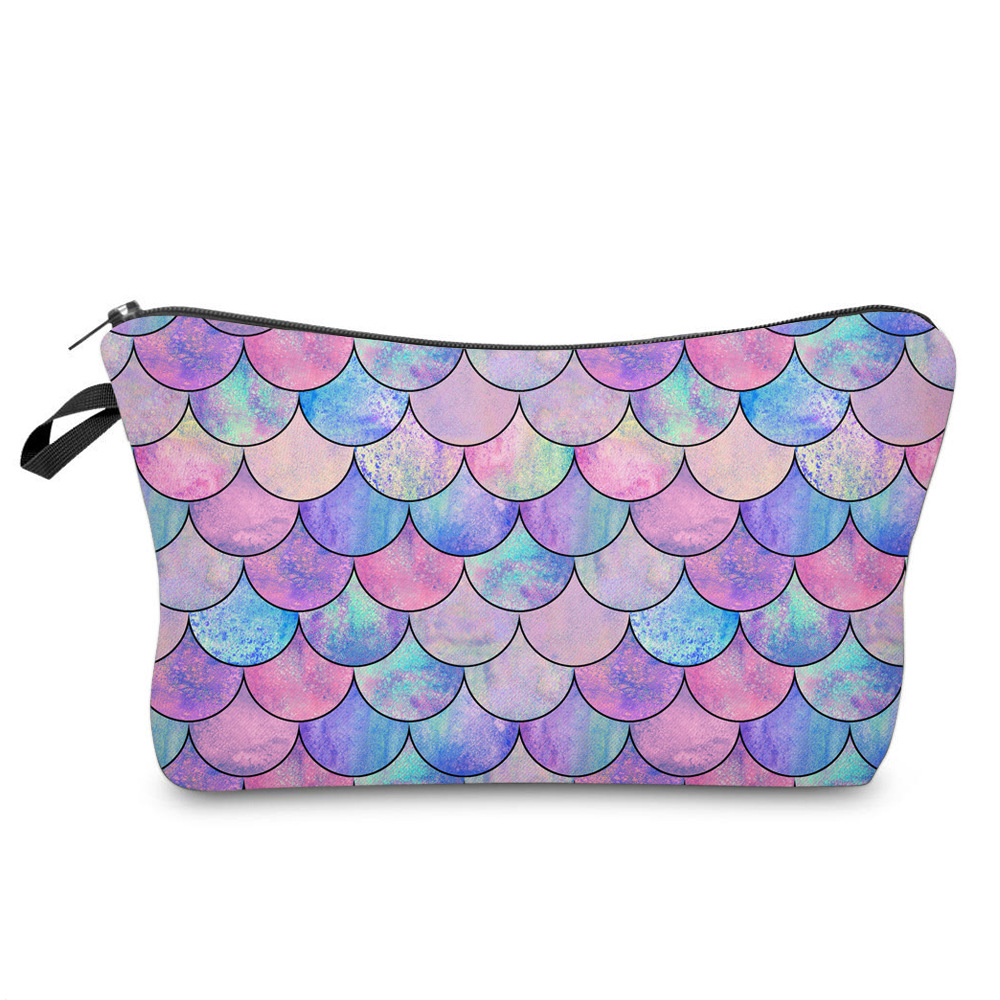 Women-Fashion-Fish-Scale-Pattern-Travel-Portable-Makeup-Wash-Mobile-Phone-Storage-Cosmetic-Bag-Handb-1803877-5