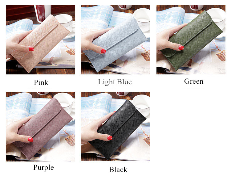 Women-Litchi-Pattern-Solid-Color-Card-Slot-Wallet-Bag-Purse-Handbag-For-Smartphone-iPhone-Samsung-1132218-3