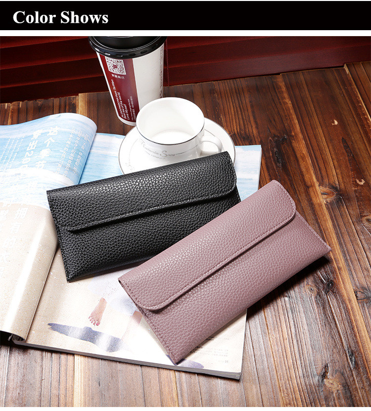 Women-Litchi-Pattern-Solid-Color-Card-Slot-Wallet-Bag-Purse-Handbag-For-Smartphone-iPhone-Samsung-1132218-4