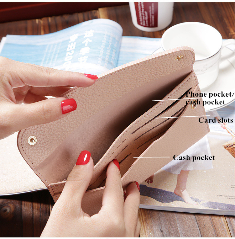 Women-Litchi-Pattern-Solid-Color-Card-Slot-Wallet-Bag-Purse-Handbag-For-Smartphone-iPhone-Samsung-1132218-10