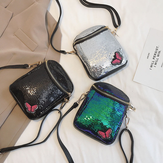 Women-Personality-Sequin-Embroidered-Butterfly-Mobile-Phone-Storage-Shoulder-Crossbody-Bag-1483685-3