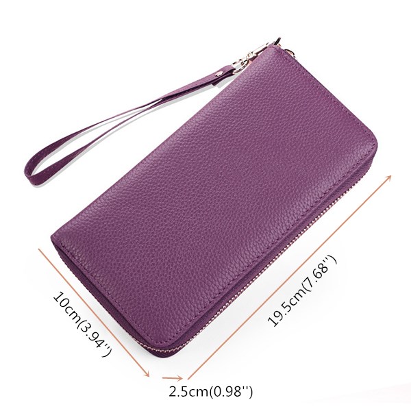 Women-Zipper-Credit-Card-Holder-Genuine-Leather-Mobile-Phone-Storage-Handbag-Purse-Wallet-1330785-5