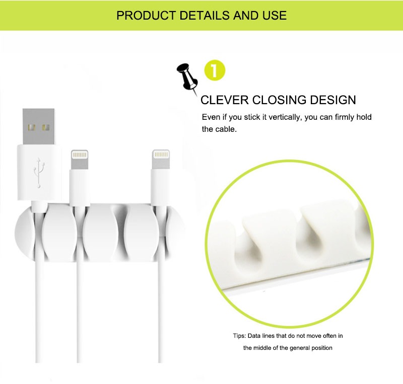 JOKORO-2Pcs-4-Channel-3M-Glue-TPU-Desktop-Tidy-Management-Cable-Organizer-Winder-for-iPhone-X-XS-Hua-1648360-2