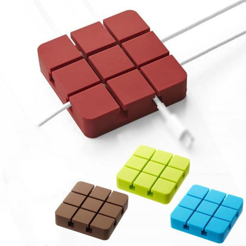 Sudoku-Pattern-Multi-functional-Silicone-Wire-Clip-Holder-Earphone-USB-Cable-Cord-Winder-Wrap-Deskto-1642425-2