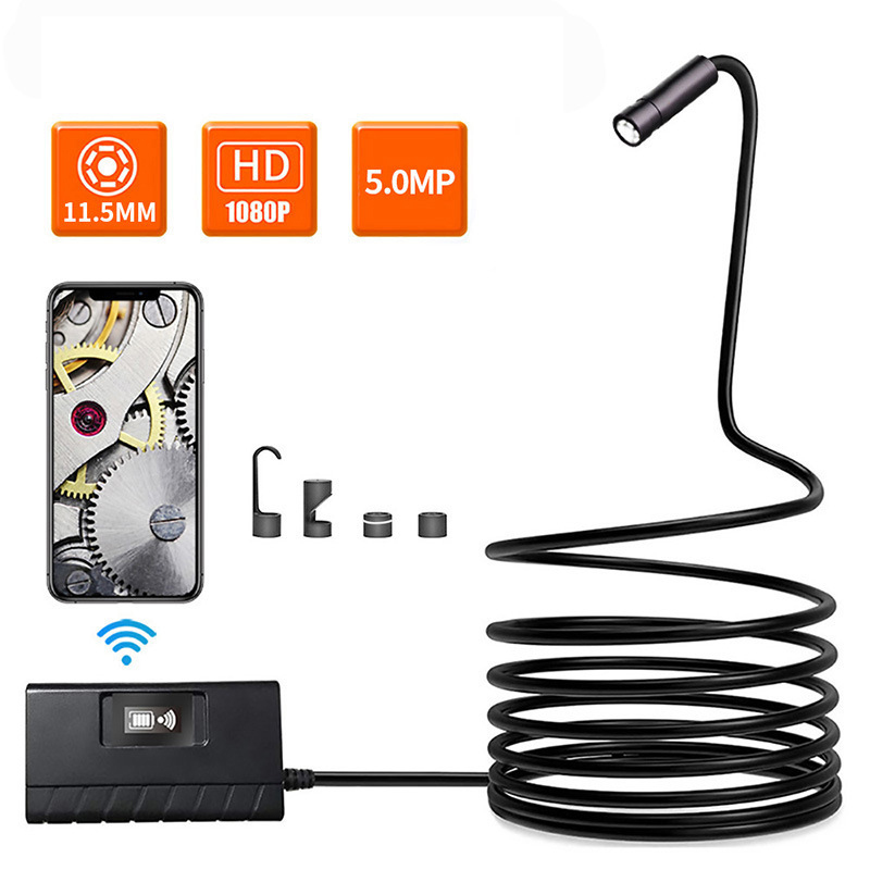 Bakeey-109-5-WIFI-Borescope-115MM-1944P-HD-Auto-Focus-Inspection-Camera-6LED-Adjustable-IP68-2600mAh-1787979-2